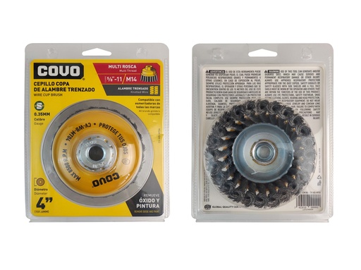 [6-968] CEPILLO CIRC ALAMBRE TRENZ 4" MULTIROSCA COVO 6-968