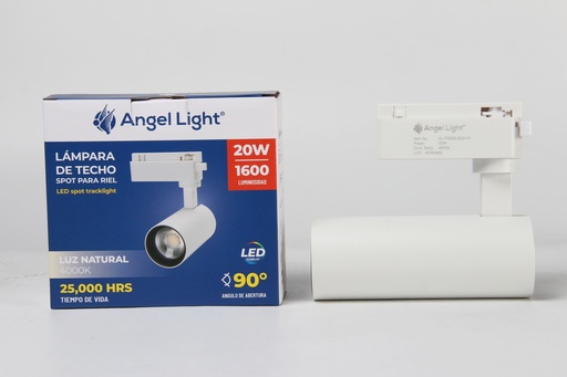 [6-986] LAMPARA BLANCA P/RIEL x 20W ANGEL LIGHT 6-986