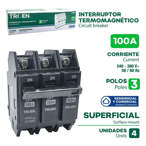 [9-797] BREAKER SUPERFICIAL 3x100A TROEN 9-797