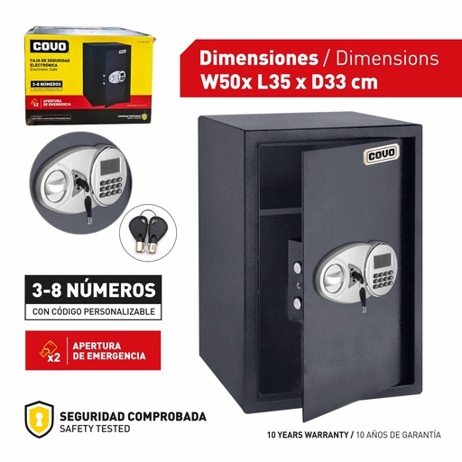 [9-799] CAJA FUERTE 50x35x33CM COVO 9-799