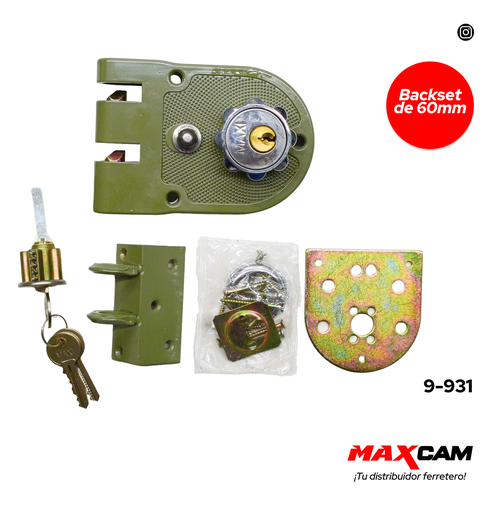 [9-931] CERRADURA DIENTE PERRO CILINDRO SUELTO MAX LOCK 9-931