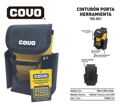 [10-047] CINTURON PORTA HERRAMIENTA COVO 10-047
