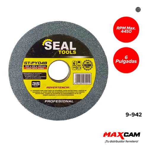 [9-942] DISCO P/ESMERIL D/BANCO 150x20x32 SEAL TOOLS 9-942