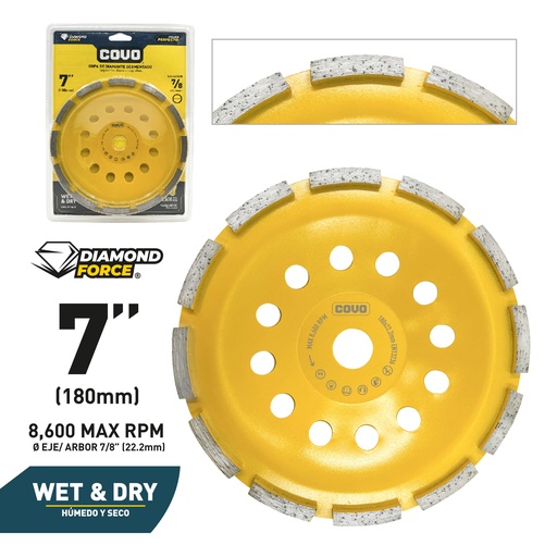[10-181] DISCO P/PULIR SEGMENTADO x 7" COVO 10-181