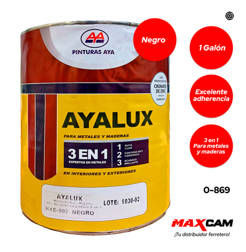 [0-869] FONDO NEGRO 3 EN 1 x GALON AYA 0-869