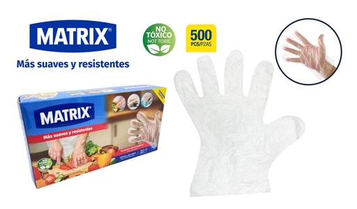 [10-203] GUANTES DESECHABLES x 500 PCS MATRIX 10-203