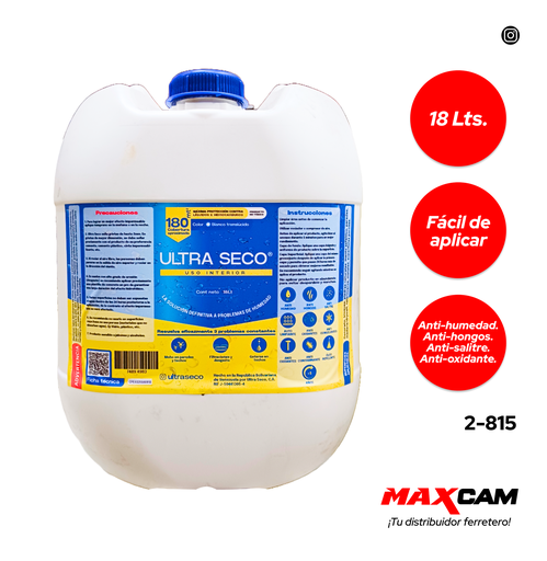 [2-815] IMPERMEABILIZANTE INTERIOR CUÑETE (18L) ULTRA SECO 2-815