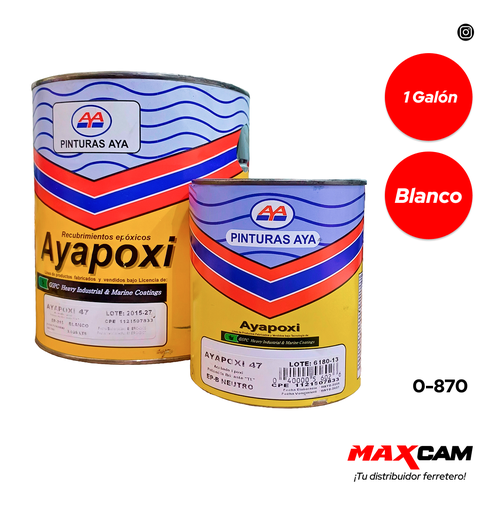 [0-870] KIT ESMALTE EPOXI BLANCO AYA 0-870