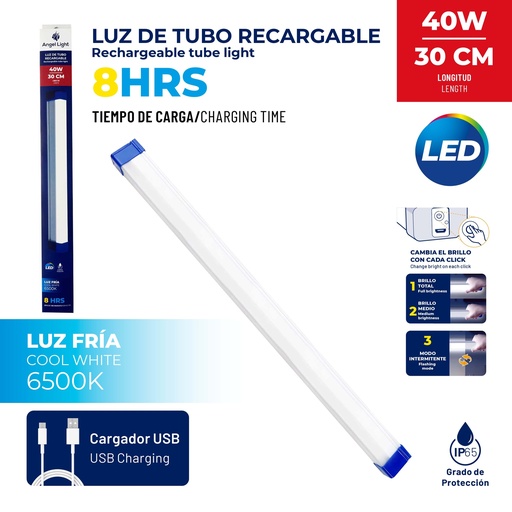 [10-237] LAMPARA LED RECARGABLE 40W ANGEL LIGHT 10-237