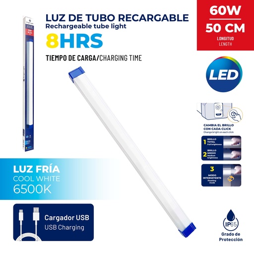 [10-238] LAMPARA LED RECARGABLE 60W ANGEL LIGHT 10-238