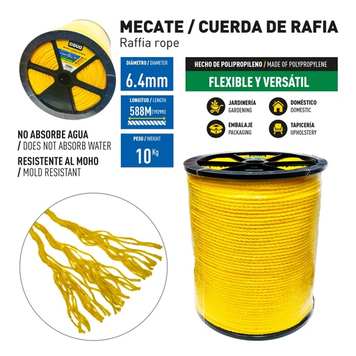 [10-007] MECATE AMAR RAFIA 1/4 x 10 KG COVO 10-007