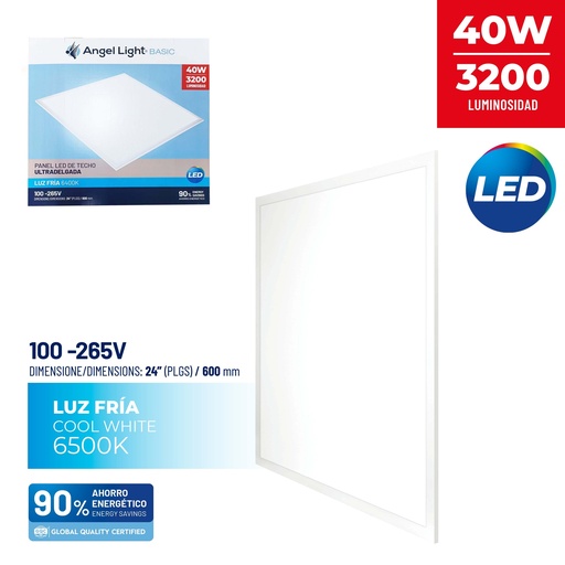 [9-968] PANEL LED EMP CUAD LUZ FRIA 40W ANGEL L 9-968