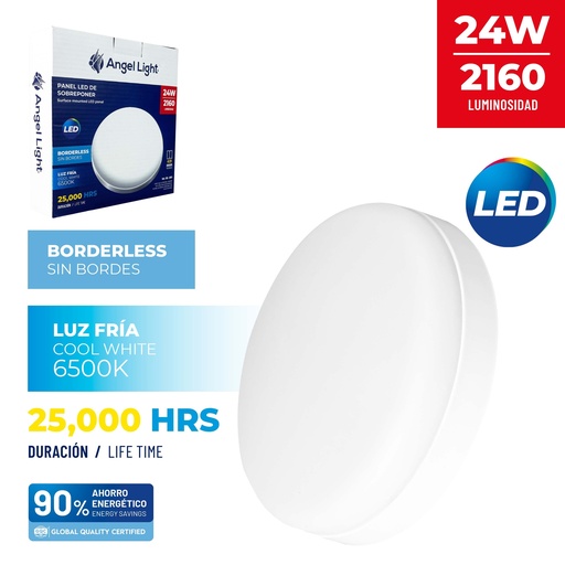 [10-036] PANEL LED SUPER RED LUZ FRIA 24W ANGEL L 10-036
