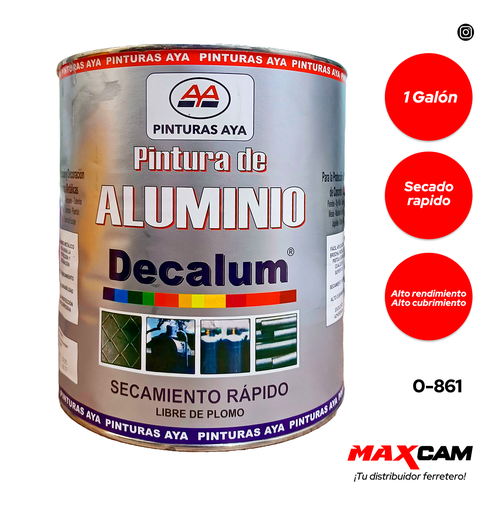 [0-861] PINTURA DE ALUMINIO DECALUM x GALON AYA 0-861