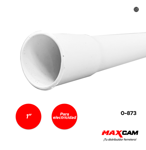 [0-873] TUBO LIVIANO P/ELECTRICIDAD BLANCO x 1" IMPLASVEN 0-873
