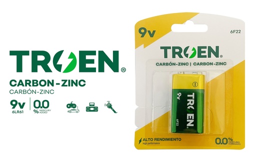 [10-277] BATERIA 9V CARBON TROEN 10-277