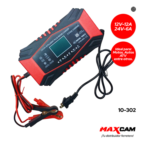 [10-302] CARGADOR DE BATERIA 12A DIESEL TOOLS 10-302