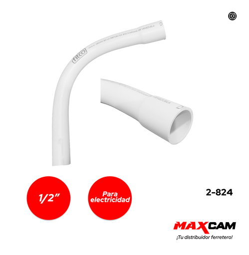 [2-824] CURVA 90° CONDUIT 1/2" FITCO 2-824
