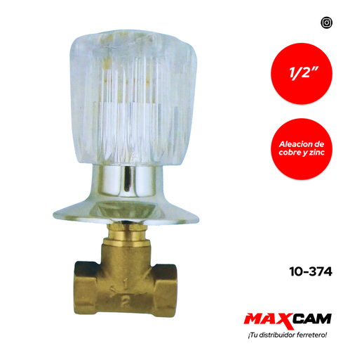 [10-374] LLAVE P/DUCHA INDIVIDUAL x 1/2 BRONCE GRIMAX 10-374