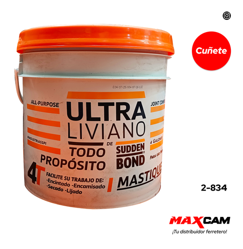 [2-834] MASTIQUE P/DRYWALL 4T SUDDEN B LIVIANO CUÑETE 4 GL 2-834