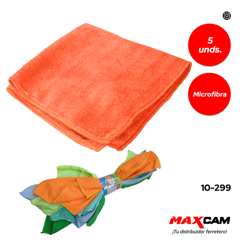 [10-299] PAÑO MICROFIBRA x 5 UNID MY HOME 10-299